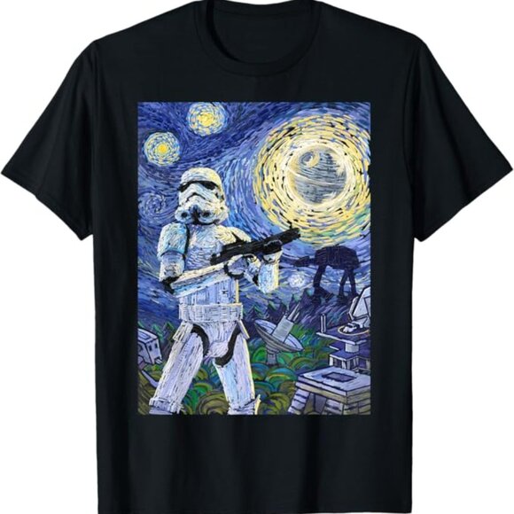 Star Wars Stormtrooper Starry Night Graphic T-Shirt - Picture 1 of 3